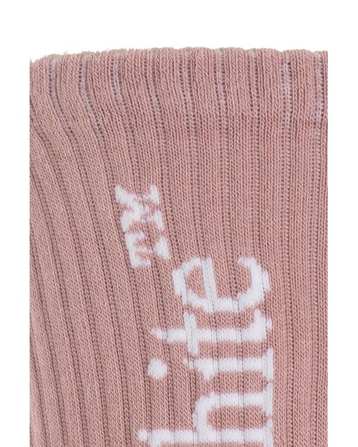 Off-White c/o Virgil Abloh Pink Socks With Logo