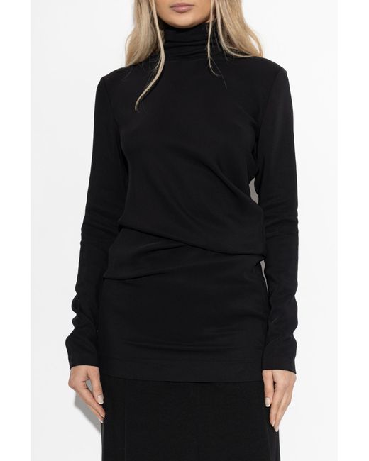 Totême Black Fitted Turtleneck
