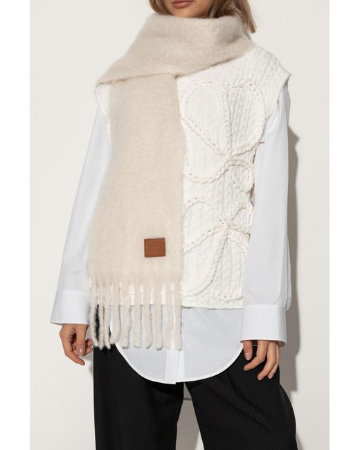 Loewe Natural Scarf With Logo