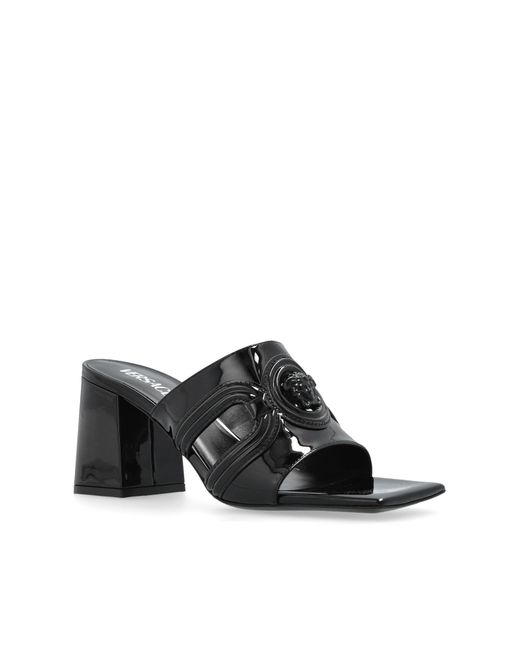 Versace Blue Heeled Sandals