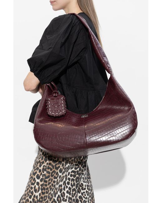 Ganni Purple Shoulder Bags