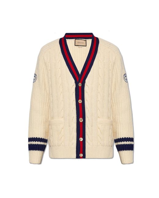 Gucci Natural Buttoned Cardigan, for men