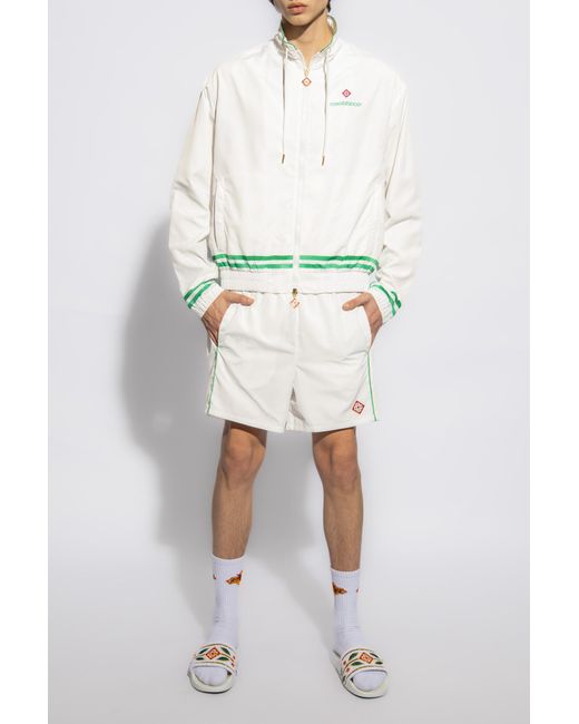 Casablancabrand White Shorts With Logo, for men