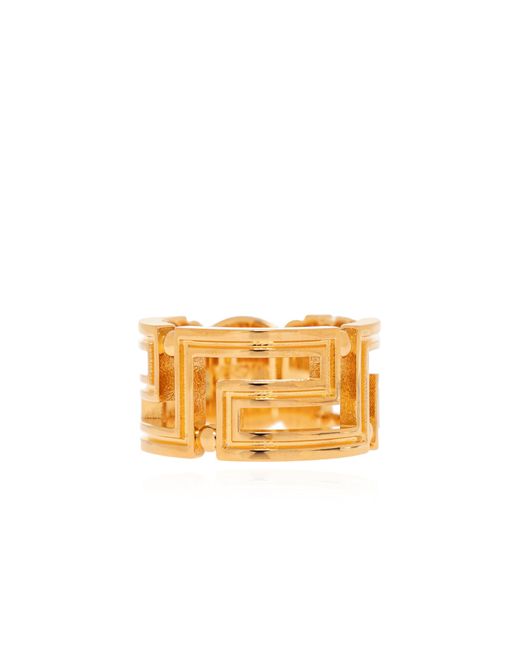 Versace Orange Ring With Greek Pattern