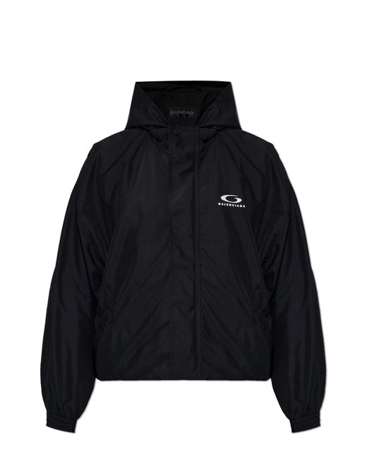 Balenciaga Black Oversize Jacket With Hood