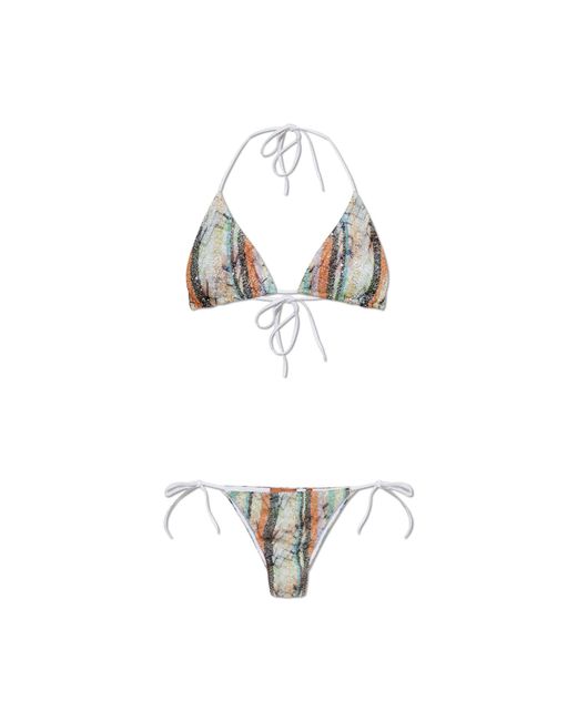 Missoni White Two-Piece Swimsuit With Lurex Thread