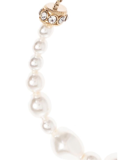 Alexander McQueen Black Adjustable Bracelet With Shimmering Crystals