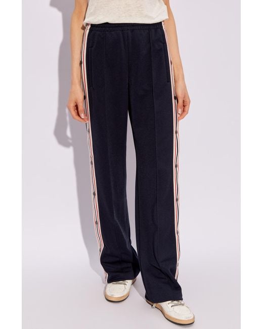 Golden Goose Deluxe Brand Blue Sweatpants With Side Stripes
