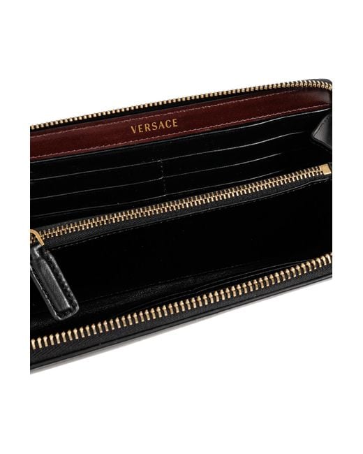 Versace Black Leather Wallet for men