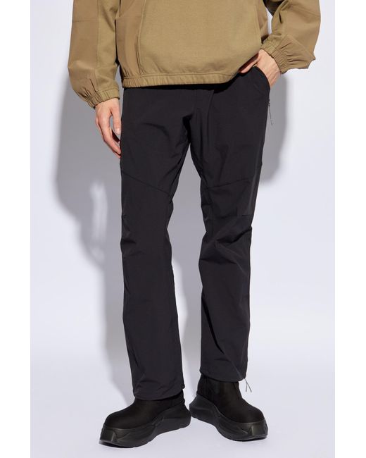 Roa Black Trousers With Logo for men