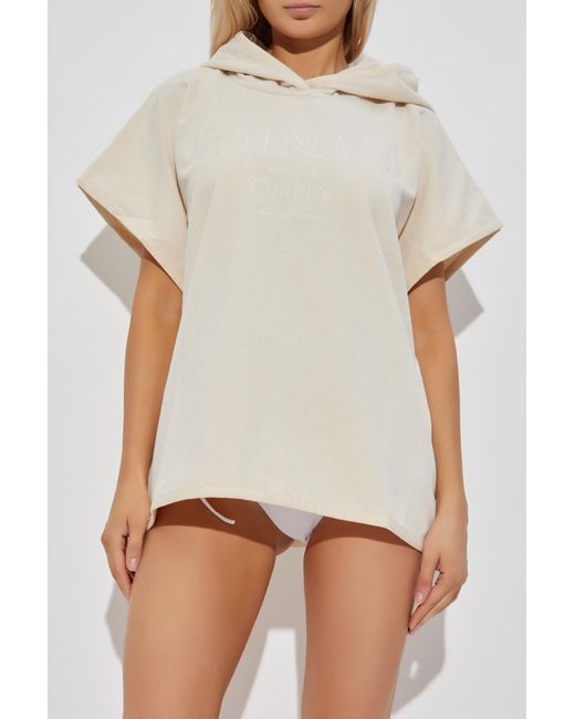 Balmain Natural Cotton Poncho