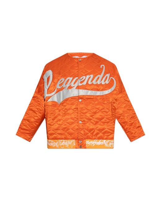 PDF Orange Quilted Jacket for men