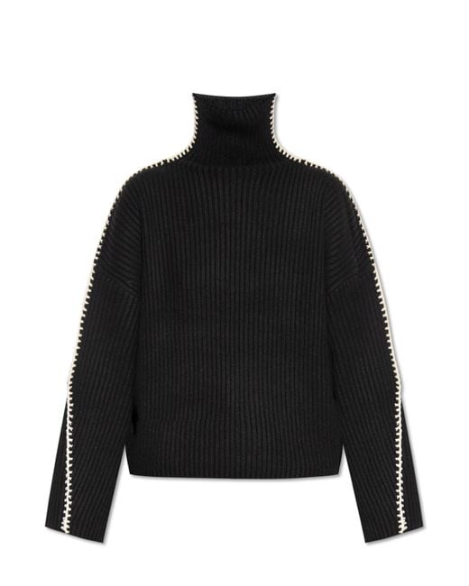 Rag & Bone Black 'ingrid' Turtleneck Sweater