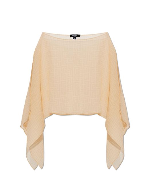 Balmain Natural Silk Beach Poncho