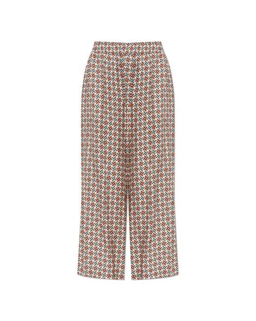 Paul Smith Natural Loose-Fit Patterned Trousers