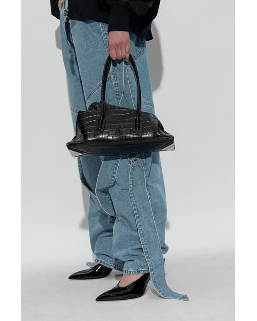 The Attico Black Handbag "La Passeggiata Small"