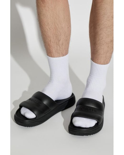 Moncler Black 'Altive' Slides for men