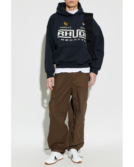 Rhude Brown Cargo Trousers for men