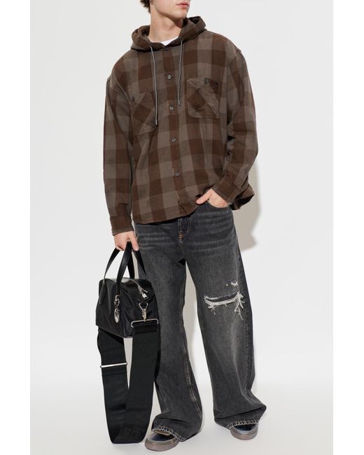 DIESEL Brown Shirt 'S-Drum-Hoody' for men
