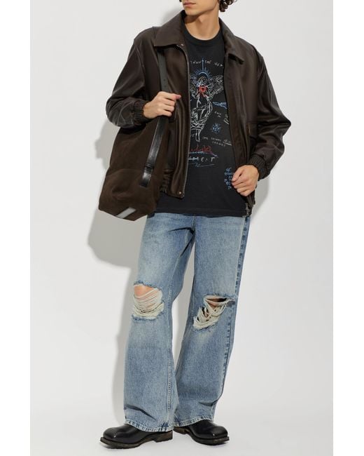 Represent Blue Vintage-Effect Jeans for men
