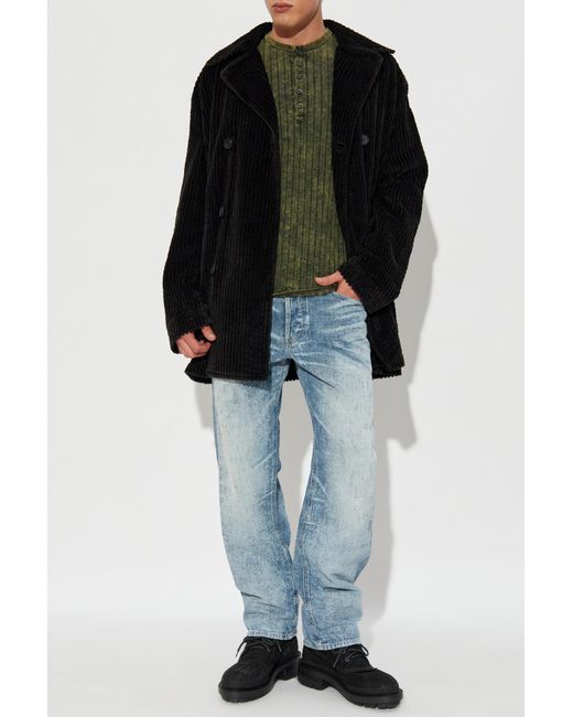 DIESEL Black Short Coat 'W-Otis' for men