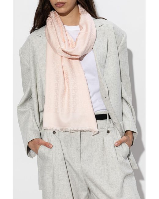 Ferragamo Pink Silk Scarf
