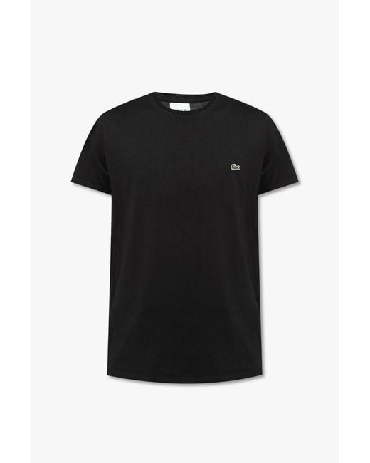 Lacoste Black T-Shirt With Logo for men