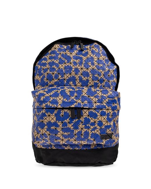 Issey Miyake Black Backpack With A Geometric Pattern for men