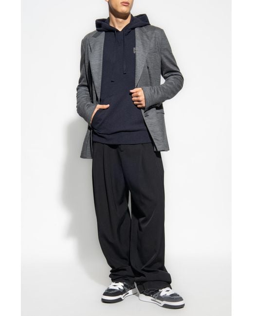 Dolce & Gabbana Blue Wool Sweater for men