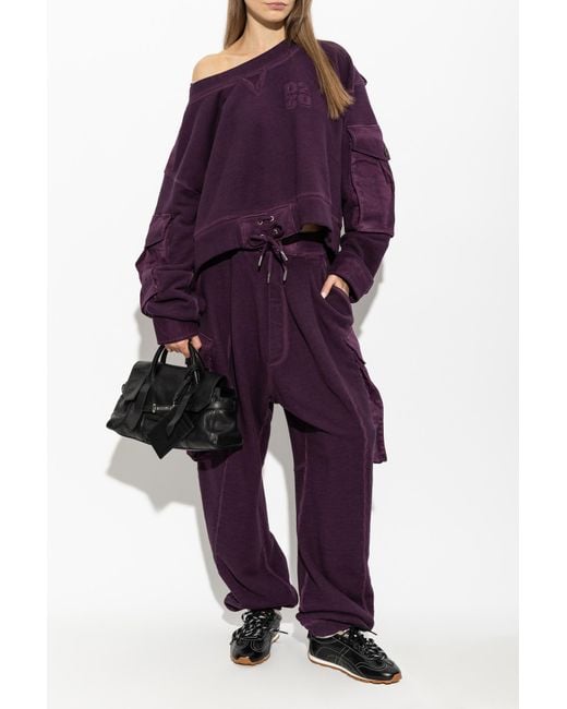 DSquared² Purple Oversize Sweatshirt
