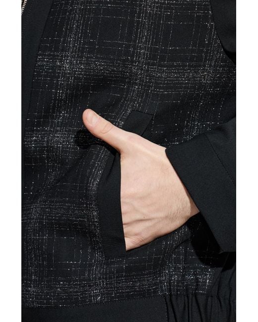 DSquared² Black Wool Jacket With Lurex Thread for men