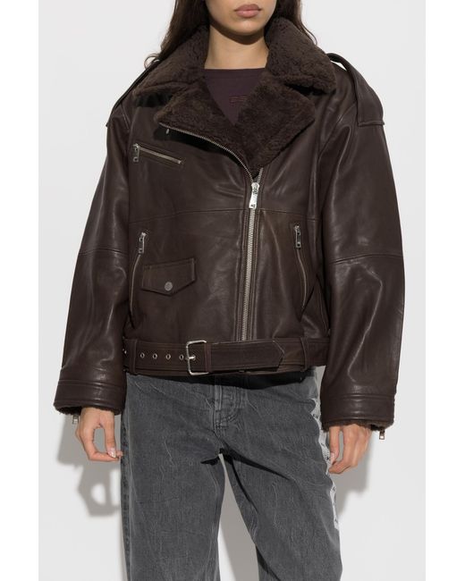 Gestuz Black 'Gzroja' Leather Jacket