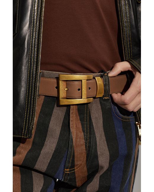 Versace Brown Leather Belt for men