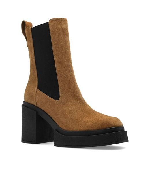 NODALETO Natural Platform Ankle Boots