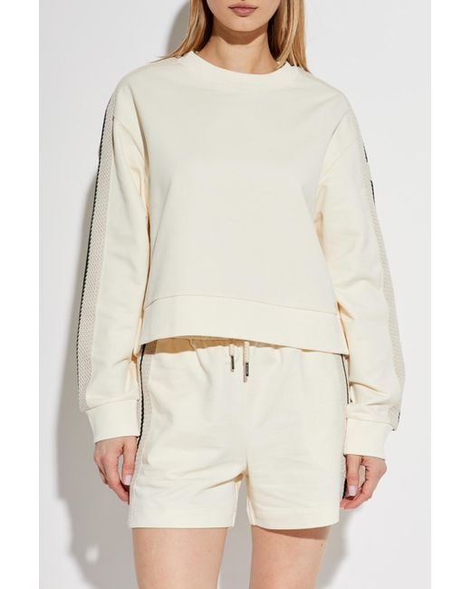 Moncler White Sweatshirt With Insert