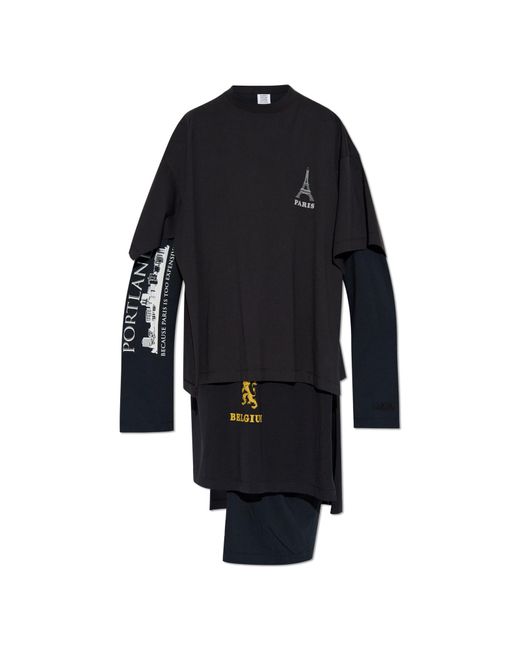 Vetements Black Loose-Fit Dress