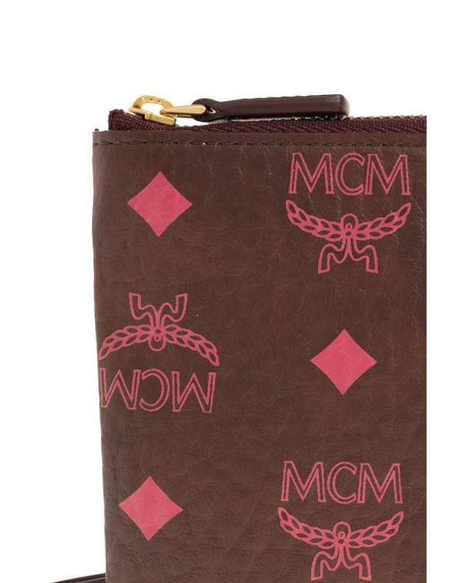 MCM Purple Monogram Pouch for men