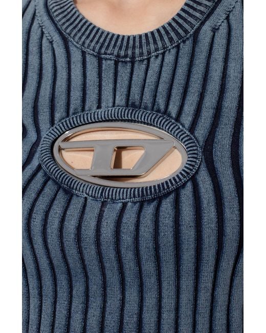 【新品】DIESEL M-Anaheim /ディーゼル DIESEL 'm-anaheim' Ribbed Top in Blue | Lyst Canada