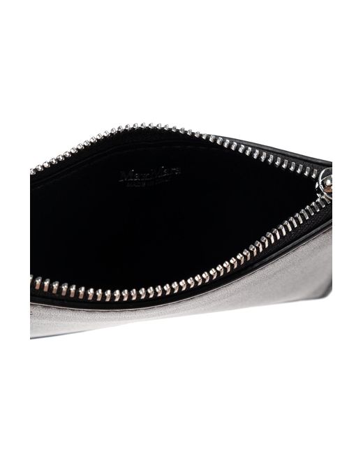 Max Mara Black Leather Card Holder