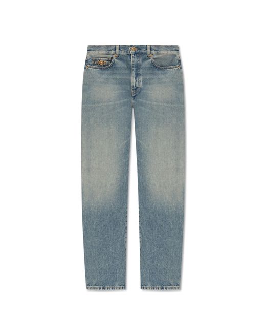 Versace Blue Jeans With Vintage Effect for men
