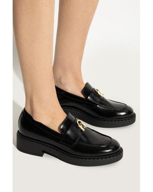 Furla Black "New Legacy" Loafers Shoes