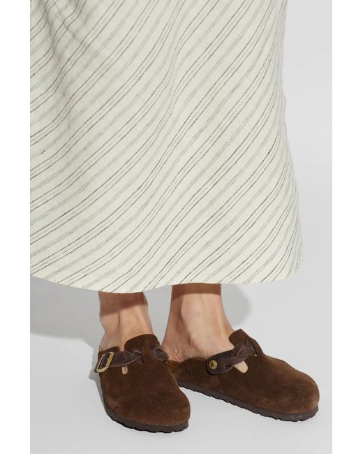 Birkenstock Brown Boston Braided Clogs