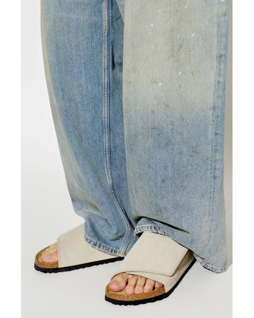 Birkenstock White 'Solana Vl' Slides for men