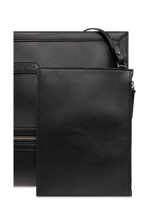 Lanvin Black Shopper Bag, for men