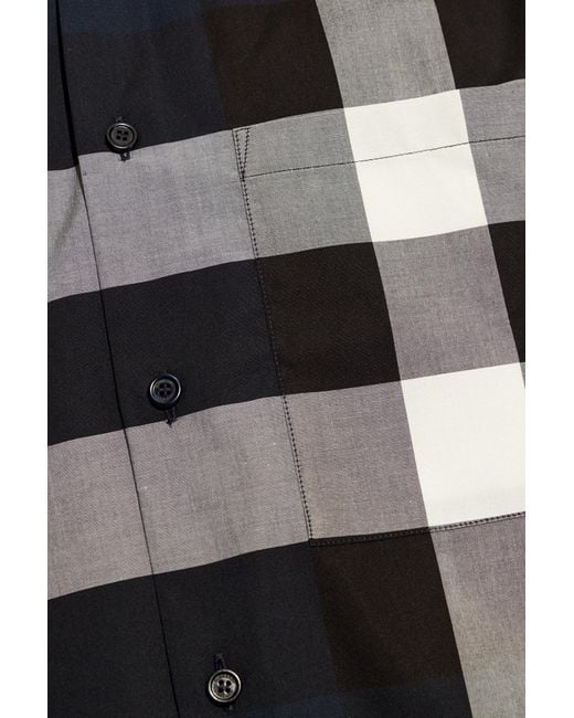 Burberry Black Checked Shirt for men