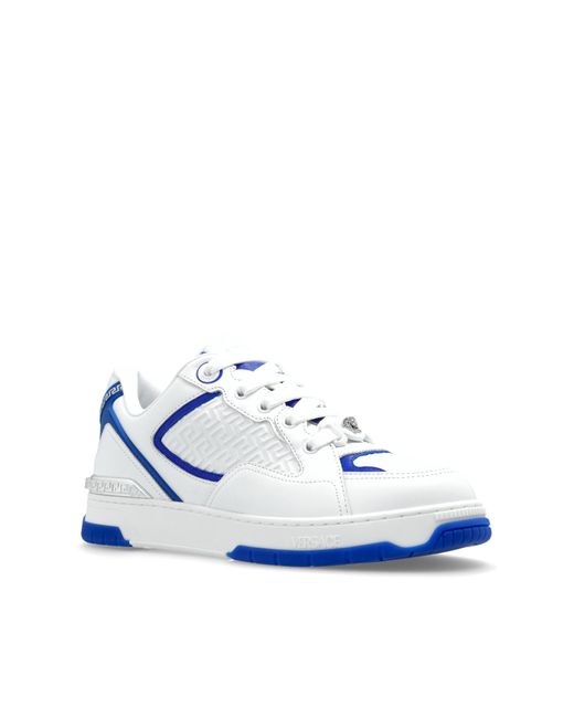 Versace Blue Sports Shoes With Logo for men