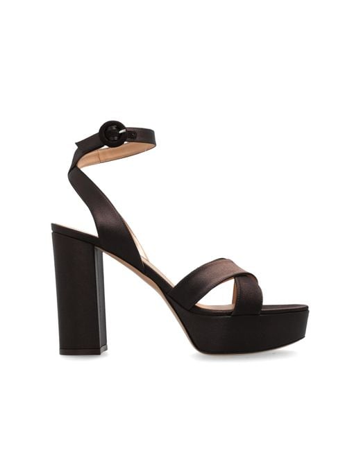 Gianvito Rossi Black Platform Sandals "Sabrina"