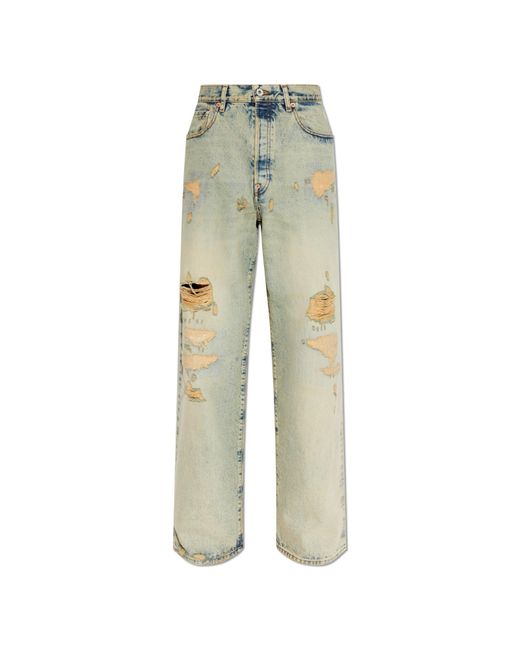 KENZO Blue Vintage-Effect Jeans for men