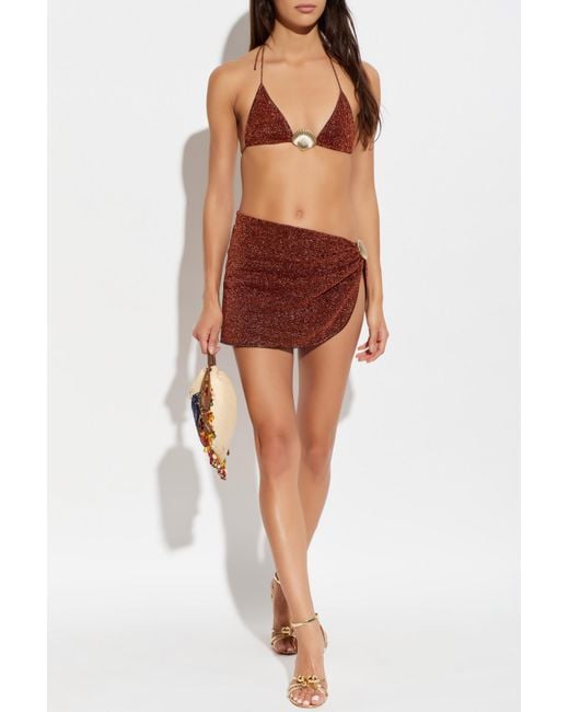 Oseree White Two-Piece Swimsuit With Lurex Thread