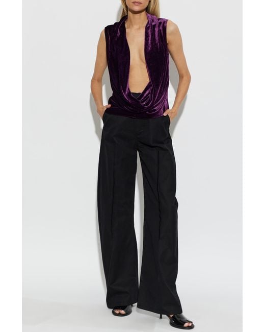 Maison Margiela Purple Velvet Top